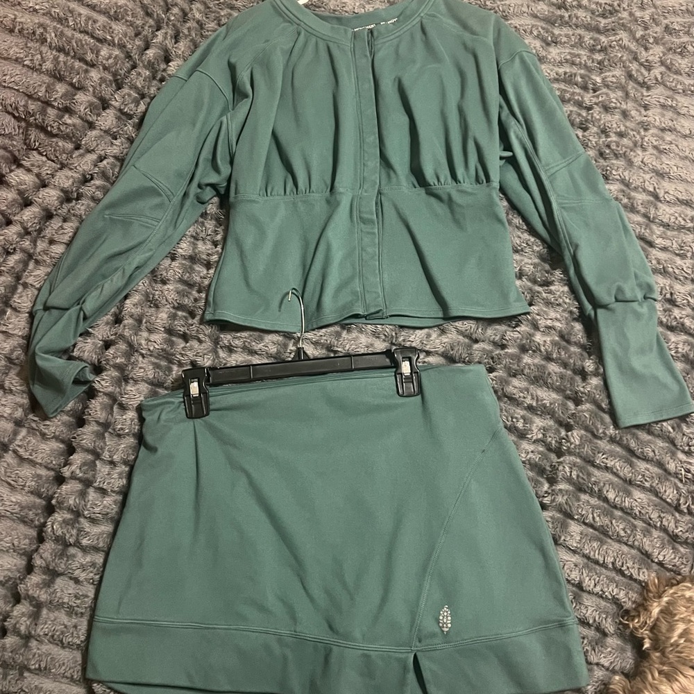 Free People Movement Green Women's Skort Set XL